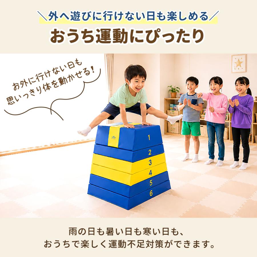RiZKiZ 跳び箱 ソフト跳び箱 8段 子供 幼児 家庭用 自宅用 室内遊具