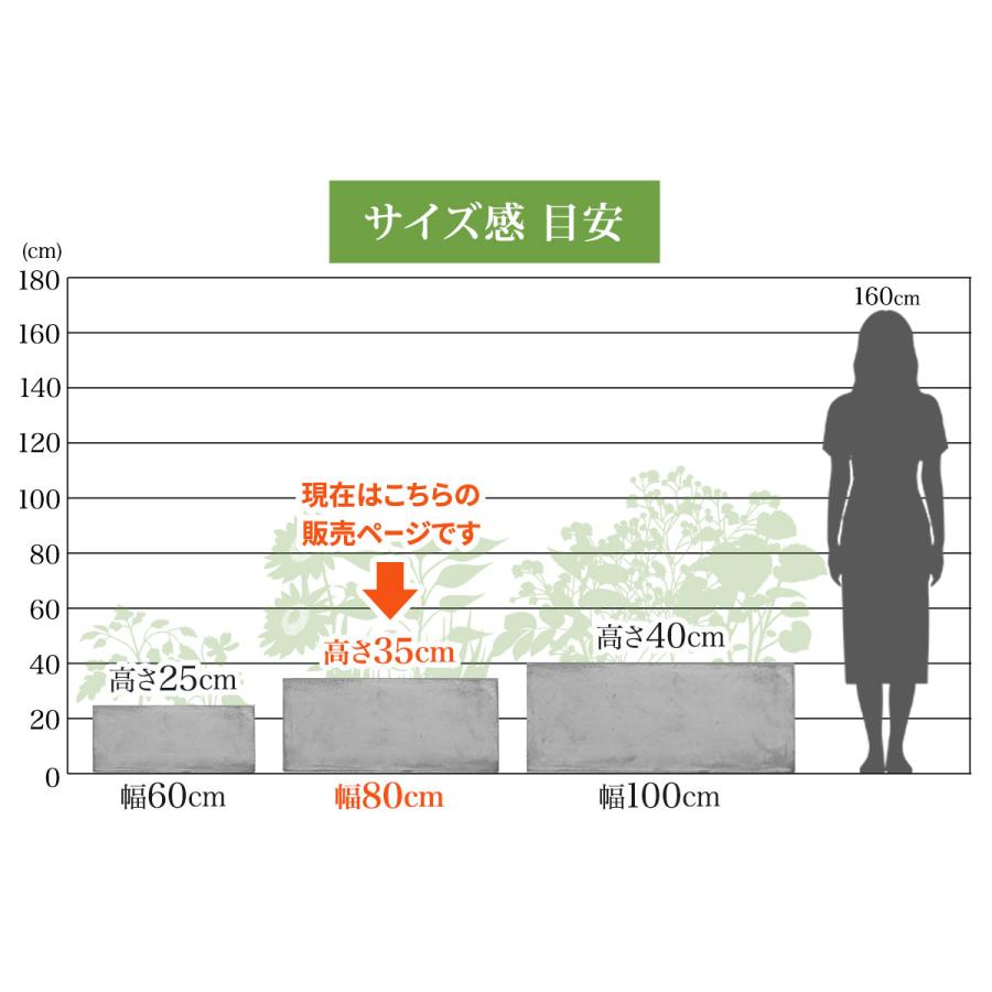 ヤフー1位 プランター 大型 長方形 角型 幅80cm×35cm×35cm 軽い