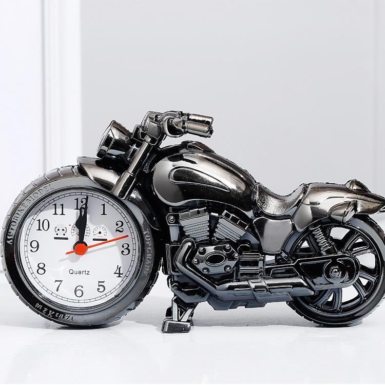 送料無料 目覚まし時計 バイク型 ミニチュア置時計 バイク 時計