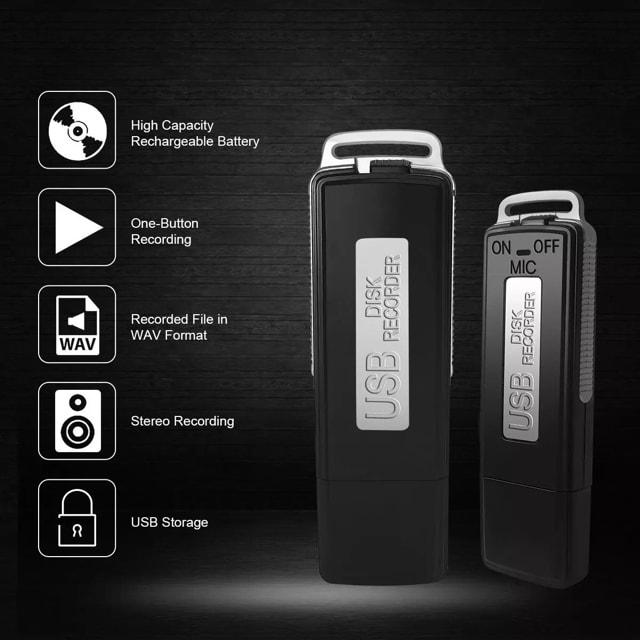 高音質 ワンタッチ ボイスレコーダー ICレコーダー USB 16GB : MAXSHOP
