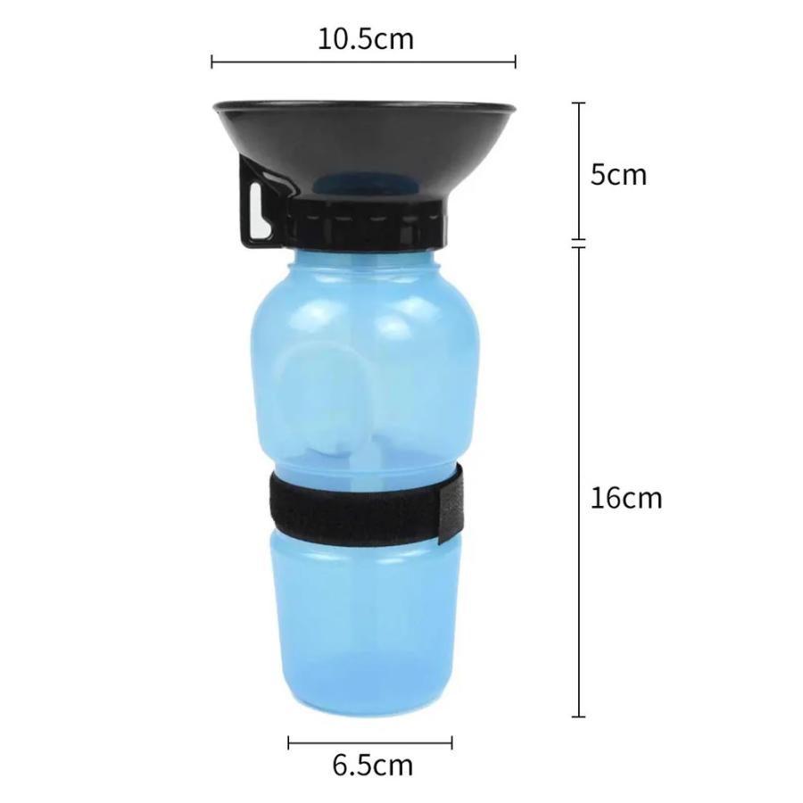 犬用 ポータブル水筒　水分補給 どこでもウォーターボトル 給水器　脱水症状予防　ブルー｜maxshop｜02
