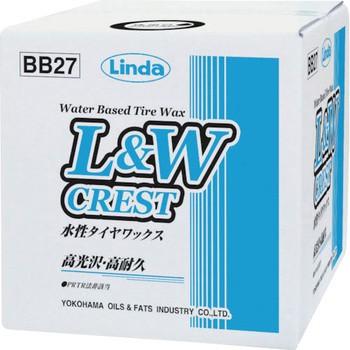 Linda　横浜油脂　LWクレスト　BB27　18L　送料無料　水性タイヤワックス