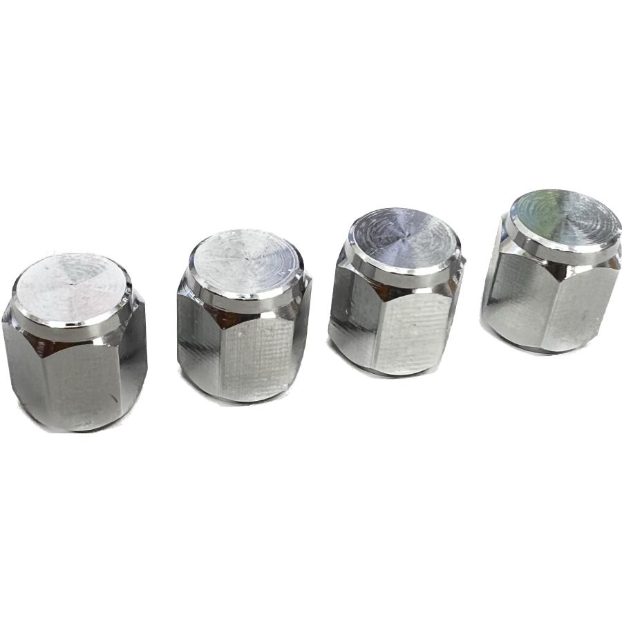 自動車 エアーバルブキャップ メタルキャップ 平型 4個入り TECH 送料無料 | 