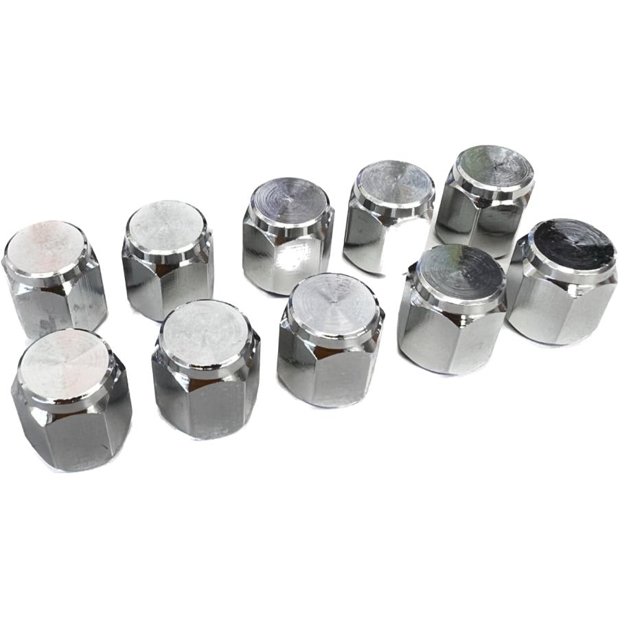 自動車 エアーバルブキャップ メタルキャップ 平型 10個入り TECH 送料無料 | 