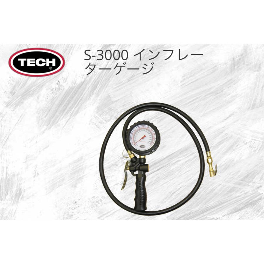 インフレーターゲージ エアータイヤゲージ TECH S-3000 タイヤ空気圧 | 