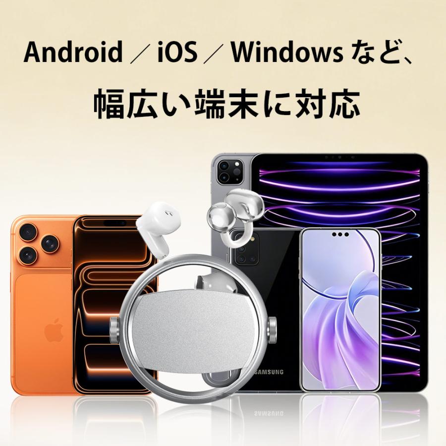 ワイヤレスイヤホン Bluetooth6.0 イヤホン 高音質 2in1 カナル型 イヤーカフ型 デュアルフィット ENCノイズキャンセリング 120時間再生 IPX5防水 | ブランド登録なし | 16