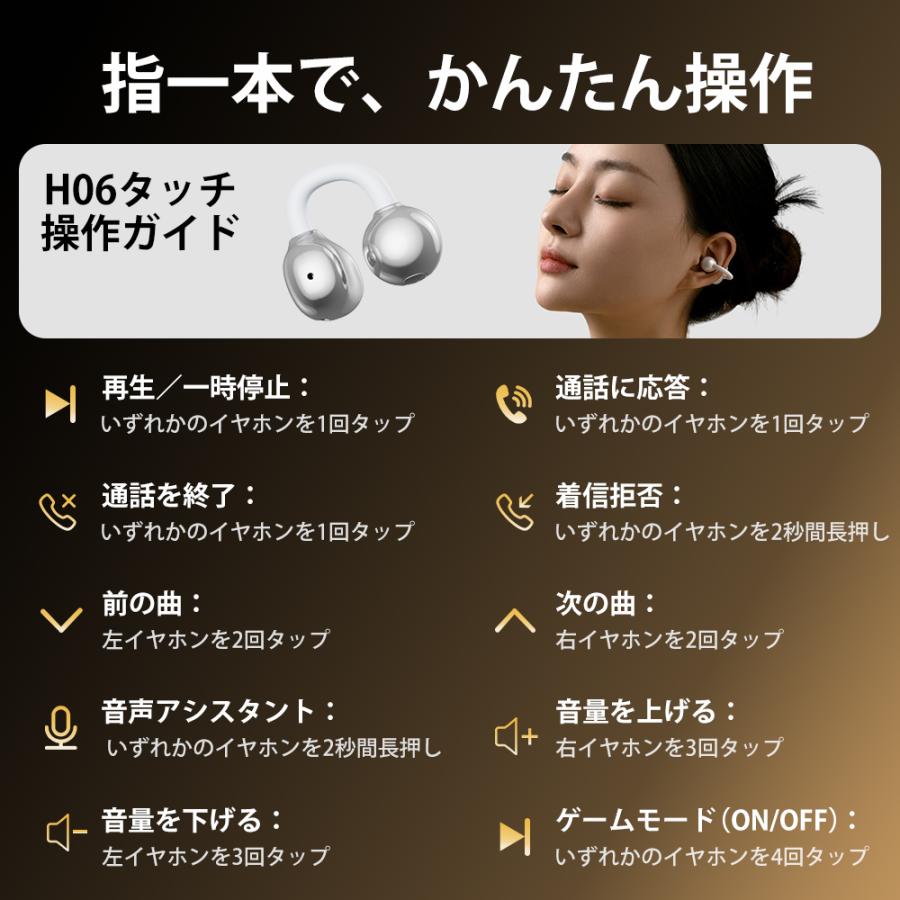 ワイヤレスイヤホン Bluetooth6.0 イヤホン 高音質 2in1 カナル型 イヤーカフ型 デュアルフィット ENCノイズキャンセリング 120時間再生 IPX5防水 | ブランド登録なし | 18