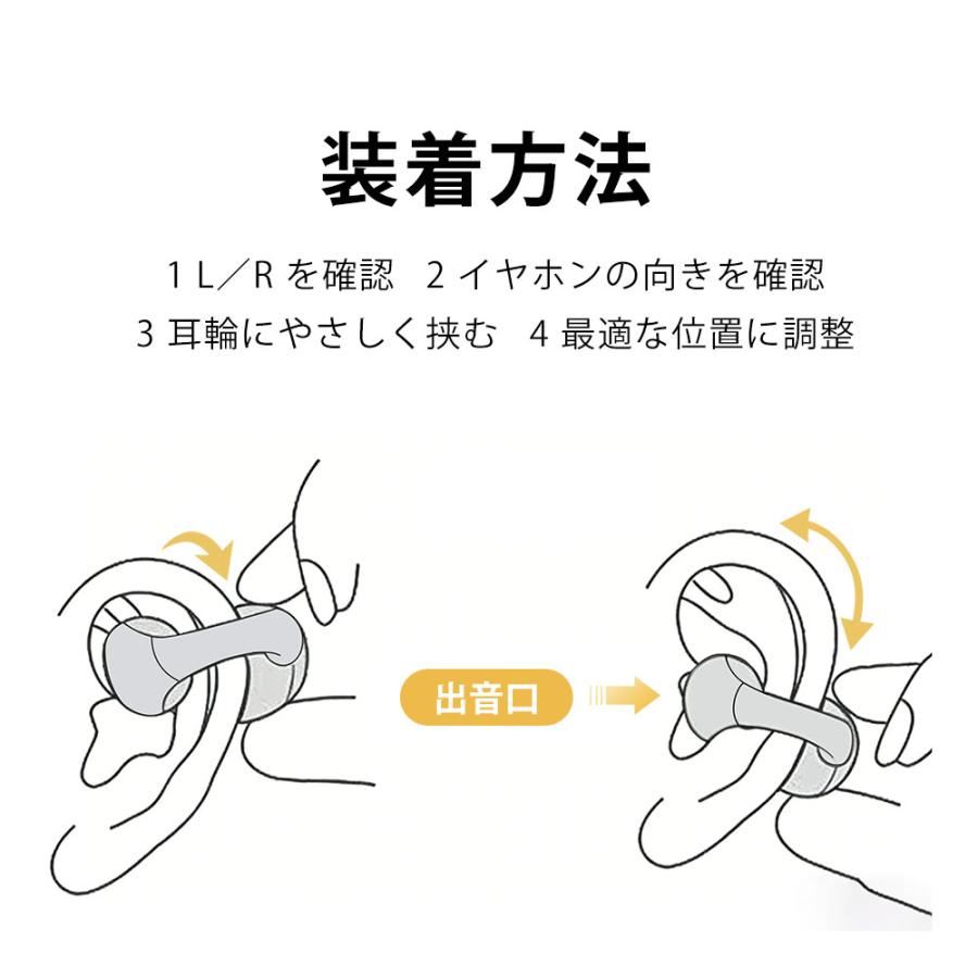 ワイヤレスイヤホン Bluetooth6.0 イヤホン 高音質 2in1 カナル型 イヤーカフ型 デュアルフィット ENCノイズキャンセリング 120時間再生 IPX5防水 | ブランド登録なし | 10