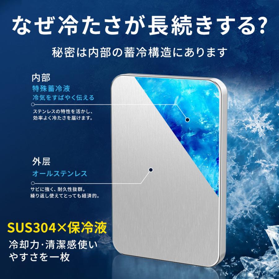 保冷剤 長時間 ステンレス アイスパック S M 冷蔵冷凍対応 熱中症対策 最強 お弁当 アウトドア キャンプ 防災グッズ 繰り返し使える 長時間冷却 アイスパック | ブランド登録なし | 04