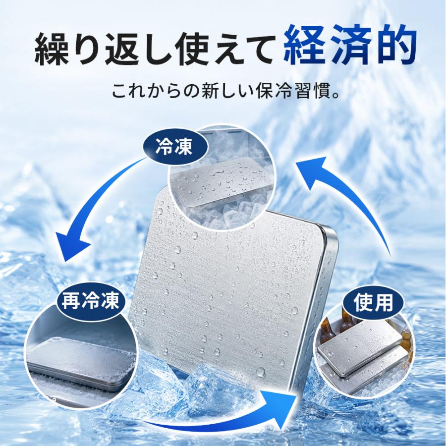 保冷剤 長時間 ステンレス アイスパック S M 冷蔵冷凍対応 熱中症対策 最強 お弁当 アウトドア キャンプ 防災グッズ 繰り返し使える 長時間冷却 アイスパック | ブランド登録なし | 09