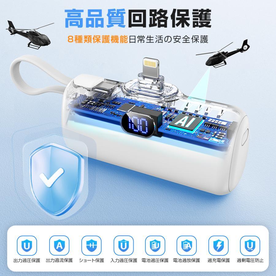 モバイルバッテリー 小型 軽量 6000mAh 急速充電 2台同時充電 iPhone・Type-C対応 機内持ち込み可 残量表示 スタンド付き PSE認証済み 【レビュー特典あり】 |  | 13