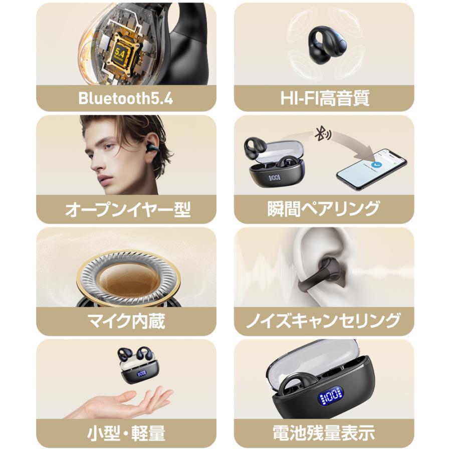 ワイヤレスイヤホン イヤホン Bluetooth 5.4 高音質 片耳 両耳対応