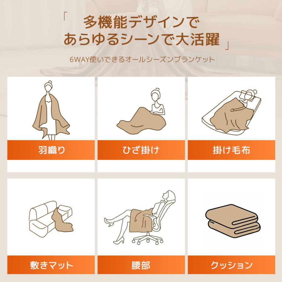 電気毛布 着る毛布 掛け敷き USB給電 8エリア発熱 3段階温度調整 洗濯