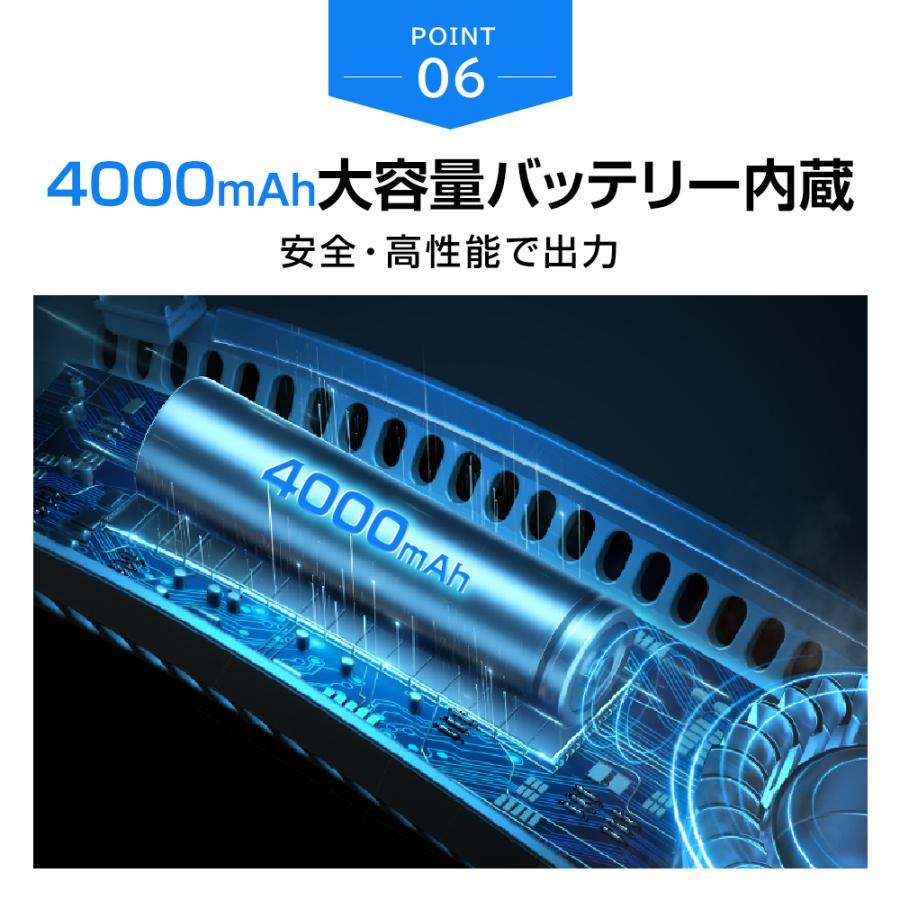 新品未開封！首掛け扇風機 4000mAhバッテリー　ネッククーラー 折りたたみ式 首掛け扇風機 羽なし 冷感 扇風機 ネッククーラー 大容量