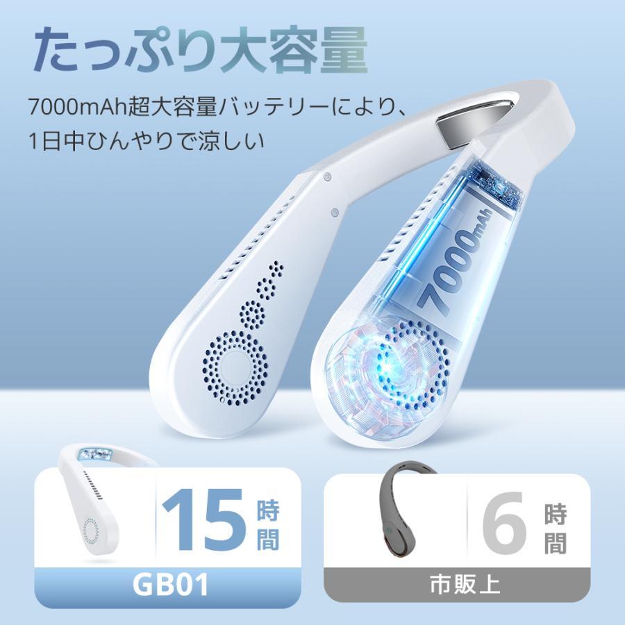 首掛け扇風機 羽根なし ネッククーラー ネックファン 冷感 3段階風量