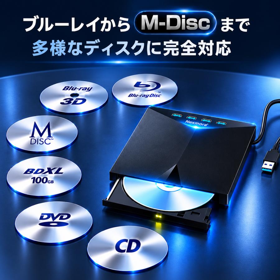 ブルーレイドライブ 外付け DVD/CDドライブ 書込高速 爆買 静音