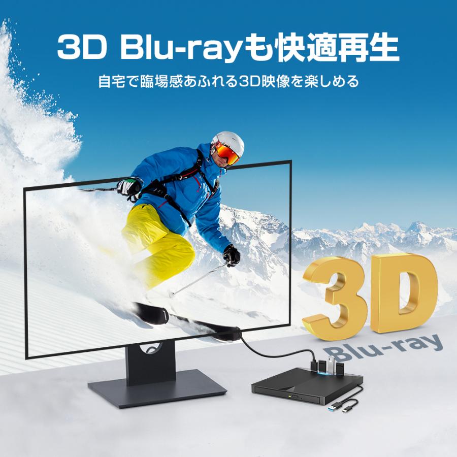 レビュー特典あり！】ブルーレイドライブ 外付け DVD/CDドライブ 爆買