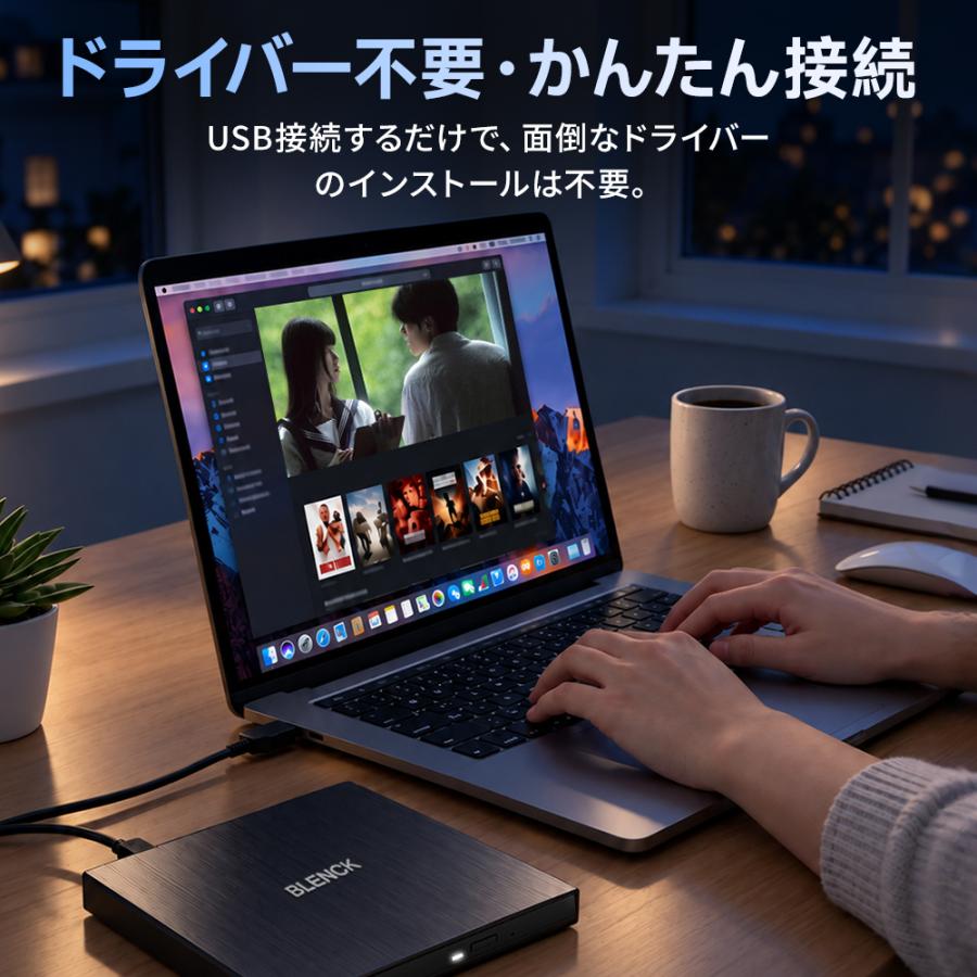 DVDドライブ 外付け ケーブル内蔵 CD/DVDドライブ ポータブルドライブ