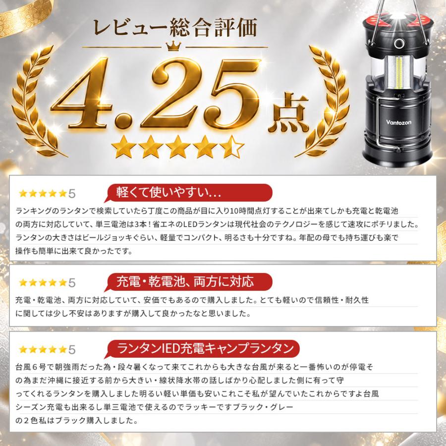 ランタン led 充電 キャンプランタン LEDランタン 乾電池 災害用 超高輝度 2色 懐中電灯 アウトドア キャンプライト キャンプ用品 マグネット式 防災対策 | ブランド登録なし | 04