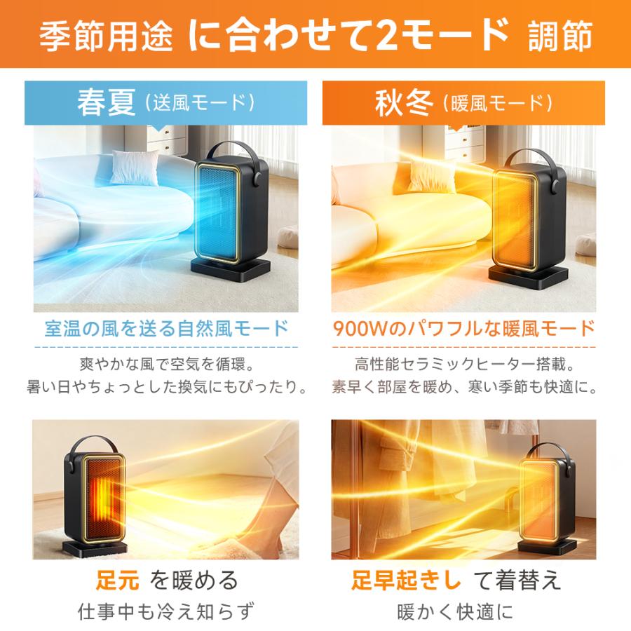 10％OFF・特典付!】セラミックヒーター ファンヒーター 速暖 小型