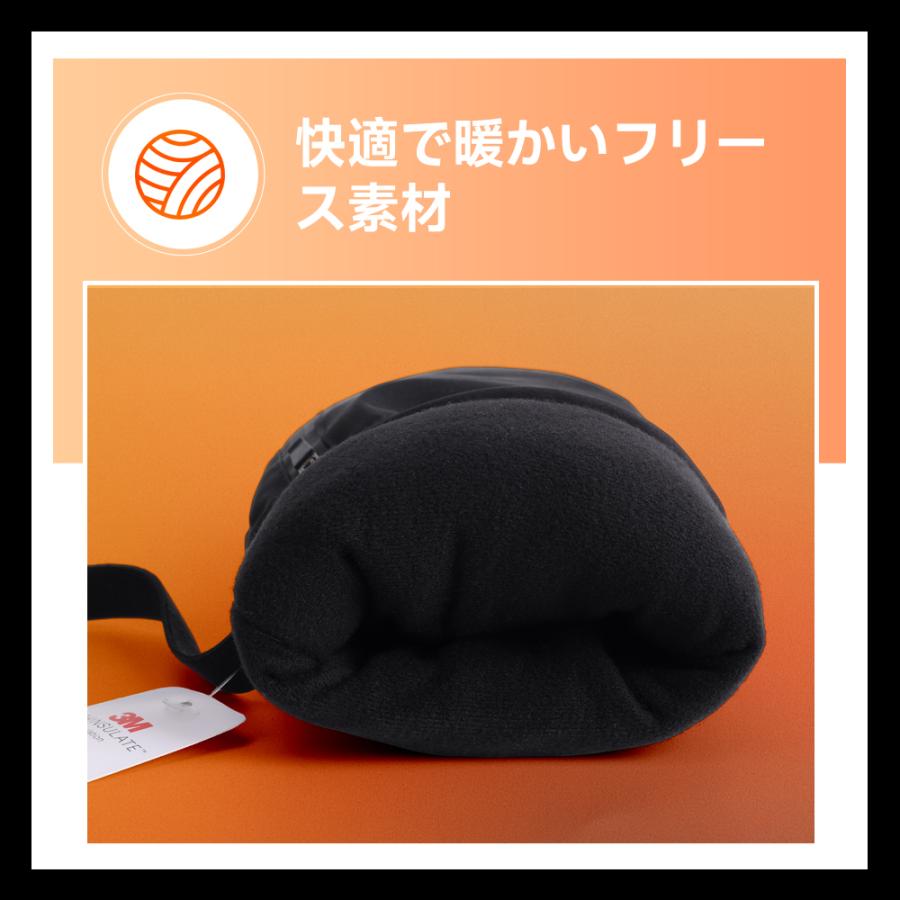 【今だけ10％OFF】 防寒手袋 厚手 ミトン 防水 メンズ レディース 極暖 最強 3M中綿 ポケット付き 内部5本指構造 裏起毛 保温 アウトドア 伸縮ゴム 通勤通学 | ブランド登録なし | 21