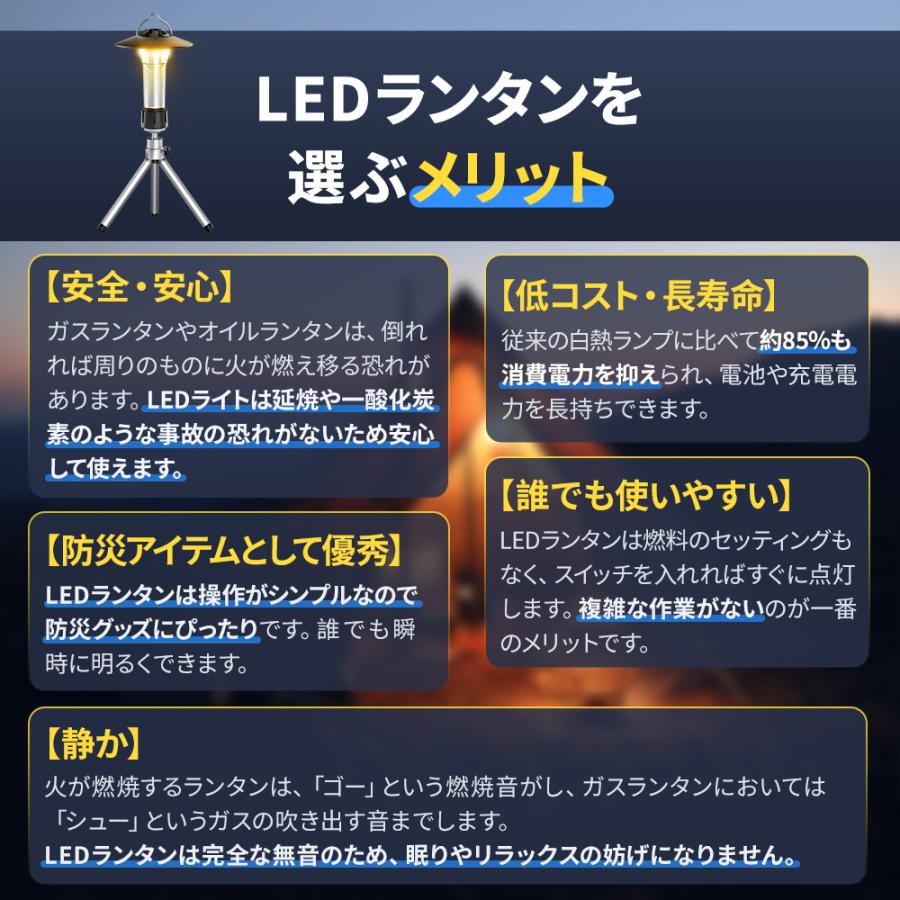 【レビュー特典開催！】ランタン led 充電式 多機能 ミニランタン 懐中電灯 超高輝度 バテリー大容量 4モード 防水 キャンプランタン 災害用 アウトドア |  | 02