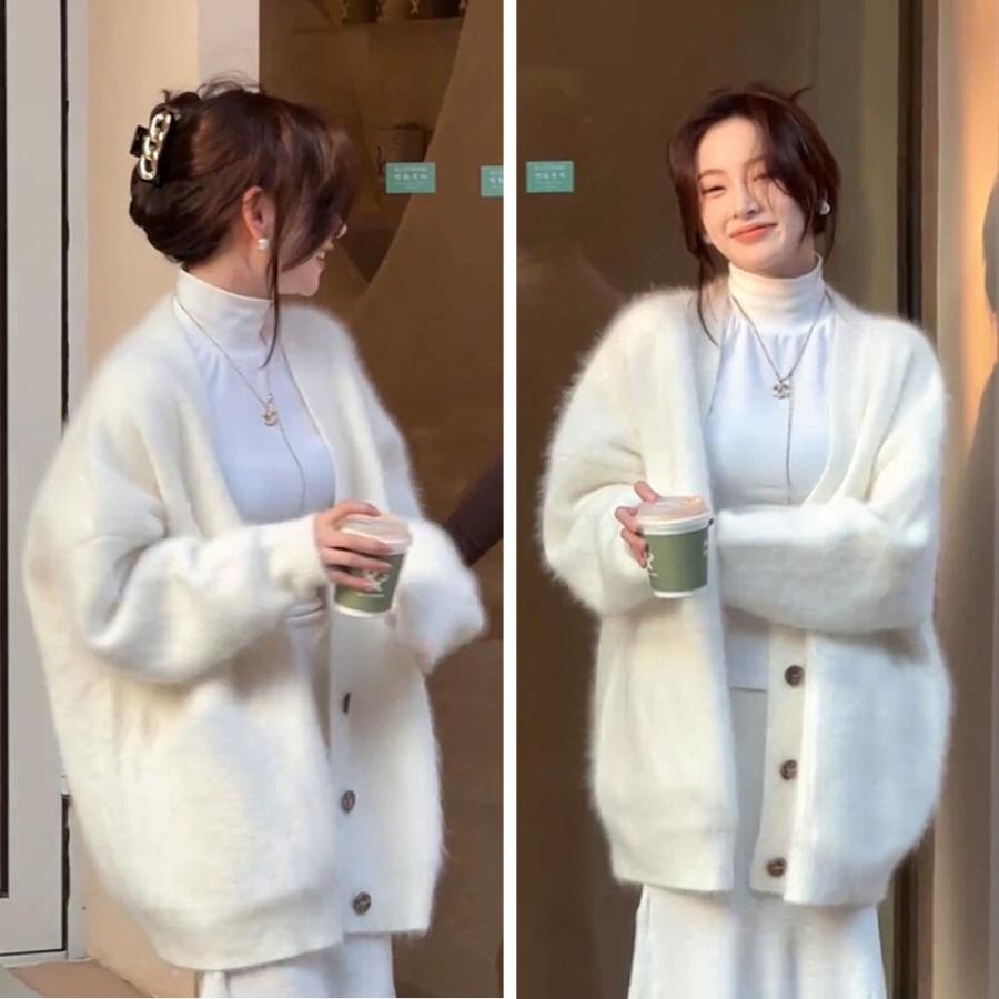 【特典開催！】 ニットカーディガン レディース Vネック 秋冬 ゆったり ミドル丈 無地 長袖 体型カバー 羽織り やわらか素材 新作登場！おしゃれ 防寒 爆買 |  | 12