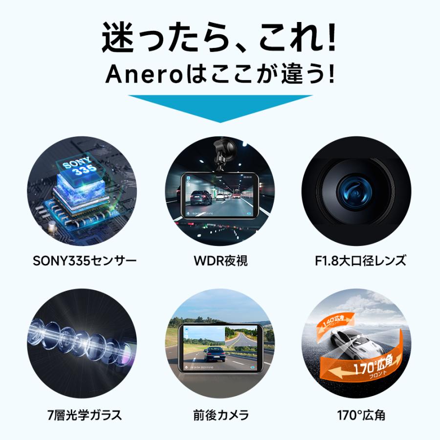 ドライブレコーダー 前後 2カメラ 大画面 32GB対応 高画質 大口径