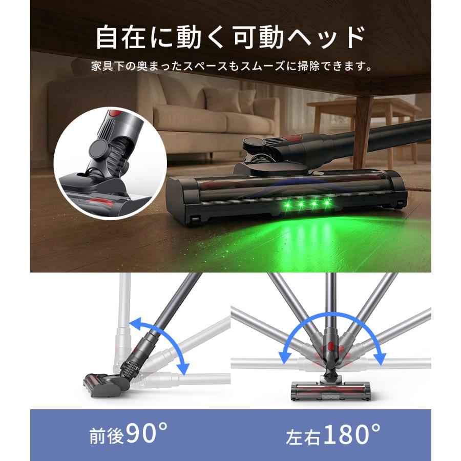 掃除機 コードレス コードレス掃除機 軽量 充電式 50000Pa吸引力