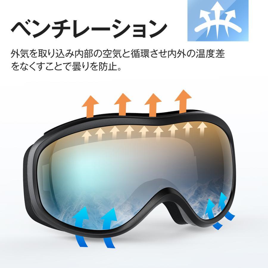 スキーゴーグル スノーボード レディース メンズ メガネ対応 Wレンズ
