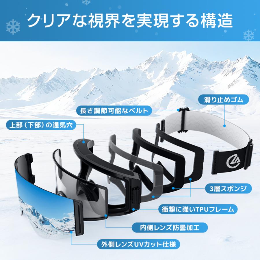 ワイヤレス充電器ギフト】 スキーゴーグル スキー ゴーグル 平面 W