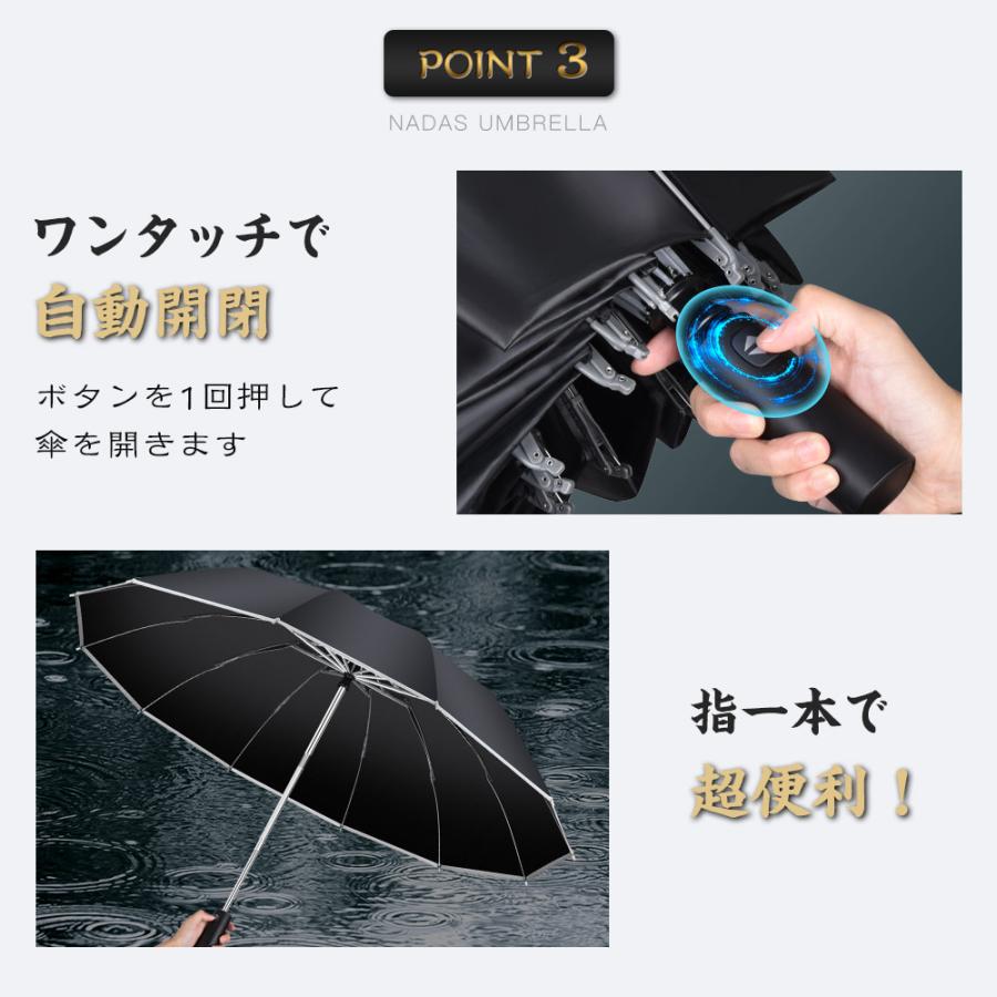折りたたみ傘 自動開閉 逆さ傘 晴雨兼用 大きい メンズ 丈夫