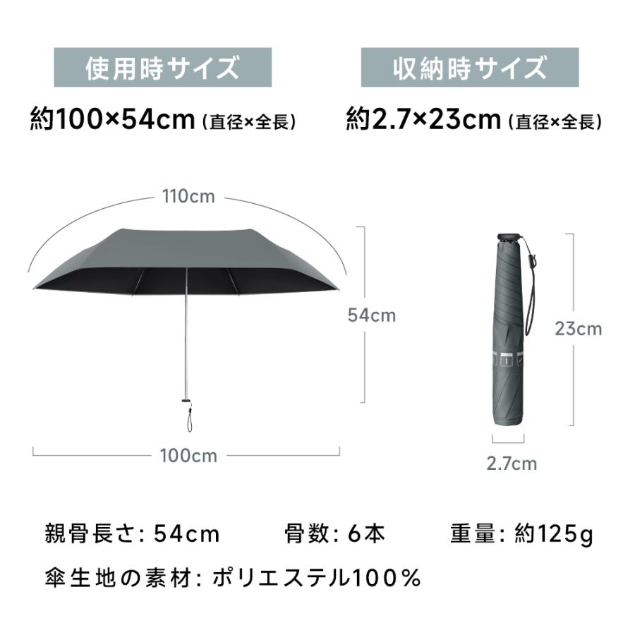 2026最新 折りたたみ傘 超軽量 日傘 晴雨兼用 125g レディース メンズ
