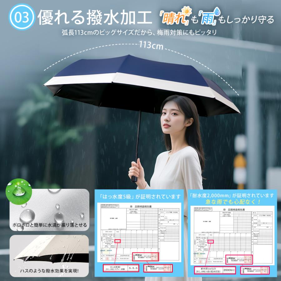 日傘 折りたたみ傘 完全遮光 晴雨兼用 レディース メンズ兼用 UVカット