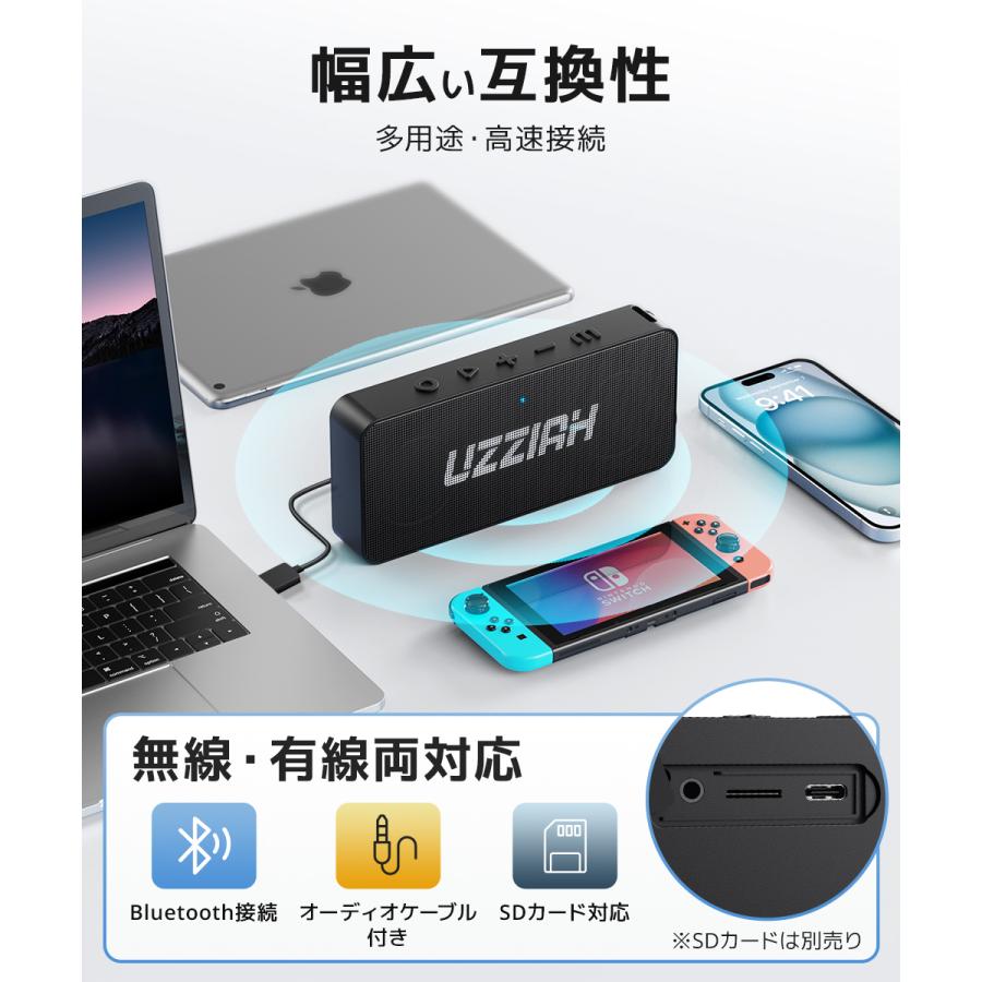 スピーカー Bluetooth 防水 ワイヤレススピーカー 薄型 軽量型 大音量