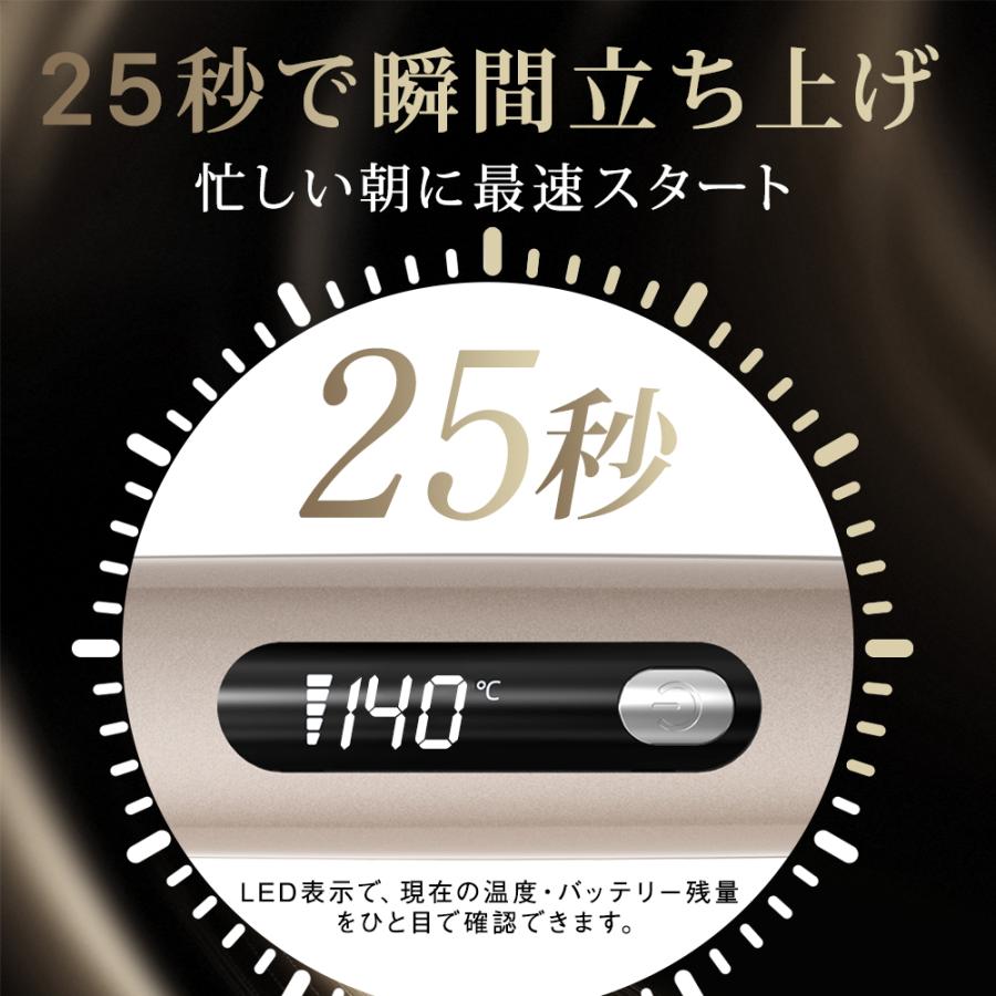 ヘアアイロン 充電式 ミニ ストレートアイロン コードレス 前髪 ストレート カール ヘアーアイロン 4段階温度 18mm ツヤ髪 持ち運び便利 収納ポーチ 爆買 旅行 | ブランド登録なし | 18