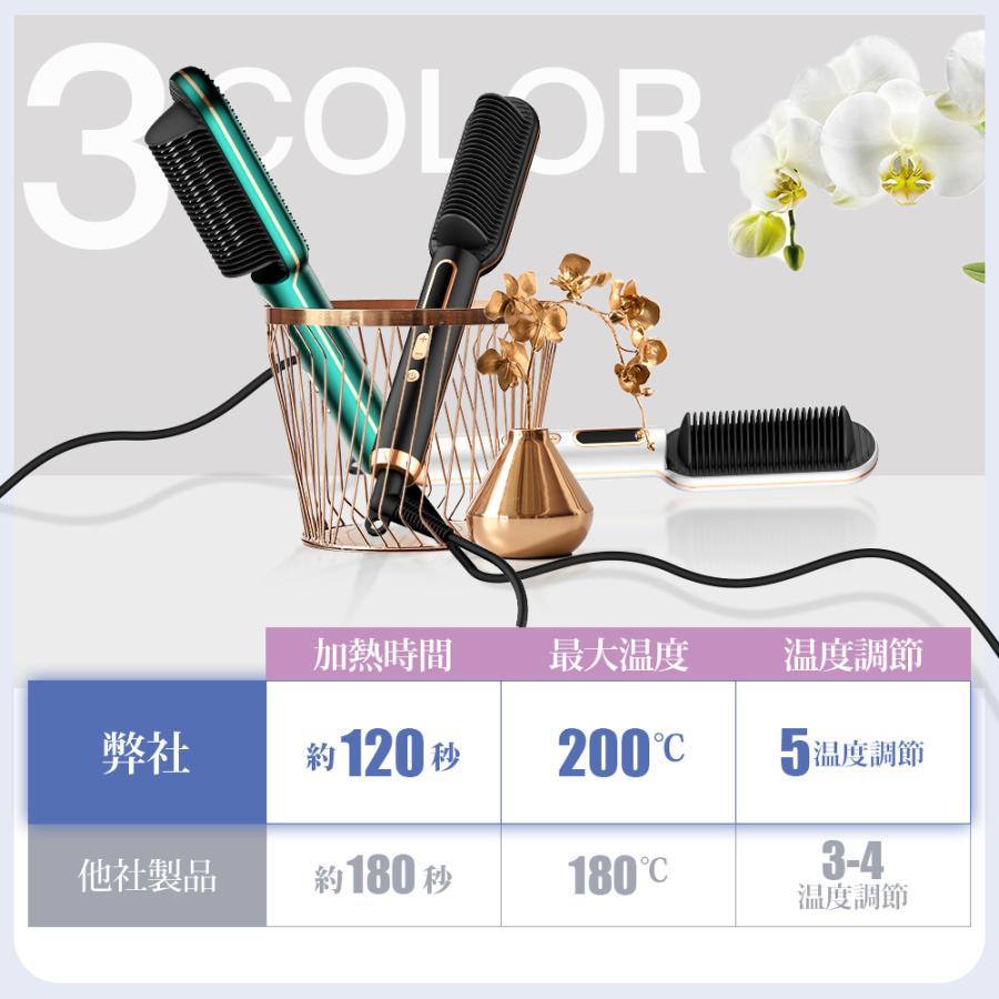 ヘアアイロン ストレート ブラシ ストレートアイロン ヘアブラシ 静電気防止 男女兼用 ヘアブラシ  マイナスイオン 天然パーマ 海外対応 正規品 保証 プレゼント | ブランド登録なし | 06