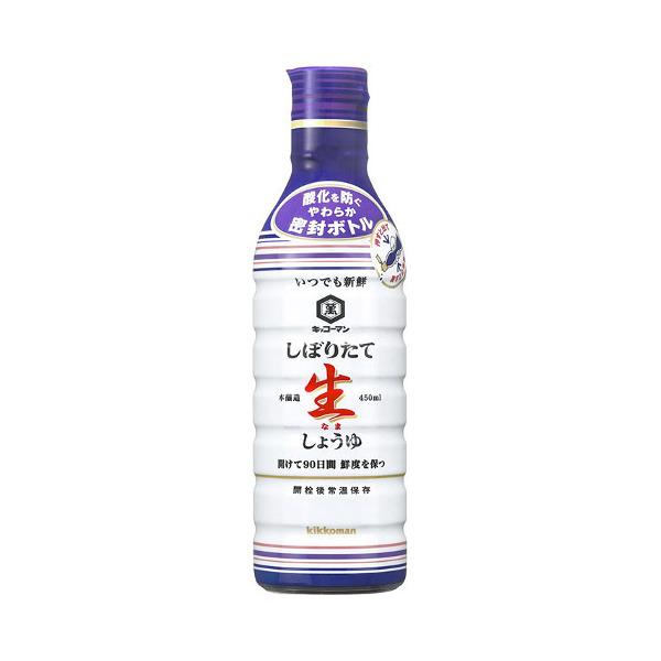 キッコーマン しぼりたて生しょうゆ 450ml ×6 メーカー直送 | kikkoman