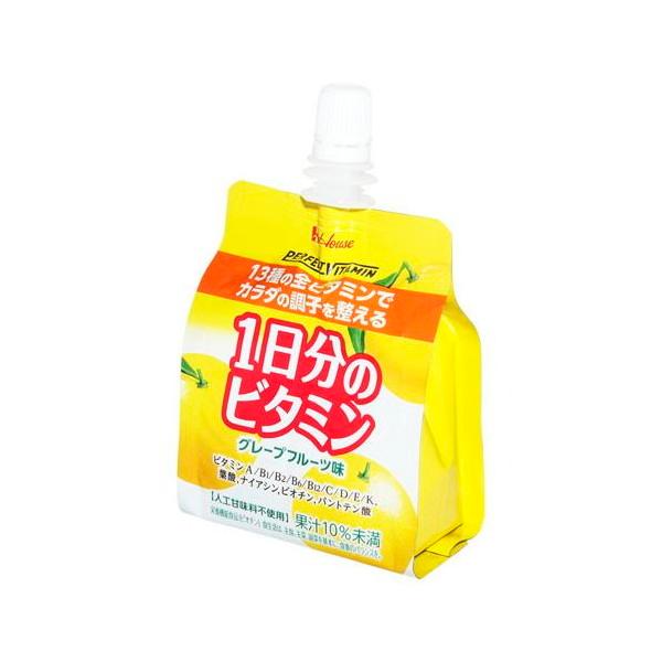 ハウス食品 ハウスWF 1日分ビタミンゼリー グレープフルーツ味 パウチ 180g ×6 メーカー直送 | ハウス食品