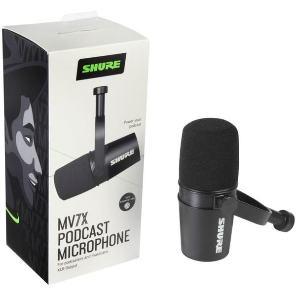 【新品未使用】SHURE シュア MV7X-J ブラック ダイナミックマイク SHURE（シュア） ポッドキャストマイク XLR MV7X-J ブラック