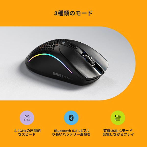 GLORIOUS Glorious GLO-MS-DWV2-MB マットブラック Model D 2 Wireless