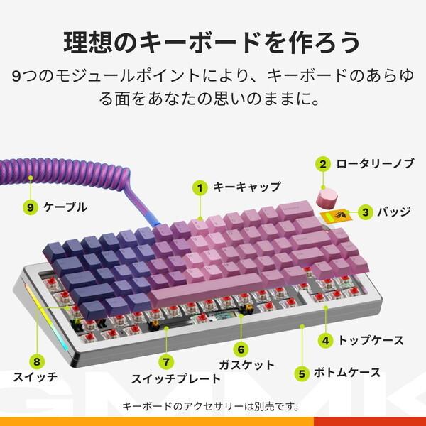 Glorious GLO-KB-GMMK3-PRO-65-PB-HE-W-SIL-US シルバー ゲーミングキーボード 有線 (英語配列 65キー)_14