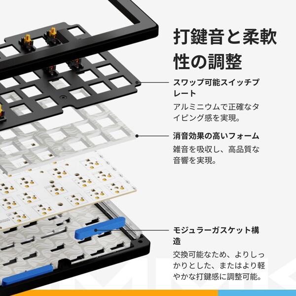 Glorious GLO-KB-GMMK3-PRO-65-PB-HE-W-BLK-US ブラック ゲーミングキーボード 有線 (英語配列 65キー)_15