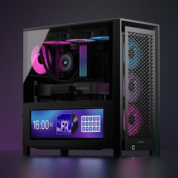 Corsair CC-9011326-WW ブラック FRAME 4000D LCD RS ARGB Premium Mid-Tower ミドルタワー PCケース メーカー直送 | CORSAIR | 18