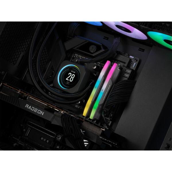 CMH32GX5M2B6400Z36 グレー DDR5. 6400MT/s 32GB(16GBx2) UDIMM. 36-48-48-104. XMP 3.0 & AMD EXPO. VENGEANCE RGB DDR5 Grey. 1.35V メモリ 【ください】