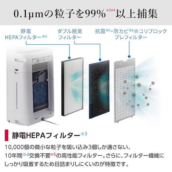 八5305【SHARP】2023年製　加湿空気清浄機　KI-RS50-W シャープ KI-RS50-W [ホワイト系] 価格比較 - 価格.com