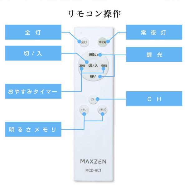 MAXZEN（マクスゼン） シーリングライト LED 6畳 2個セット 洋風LED