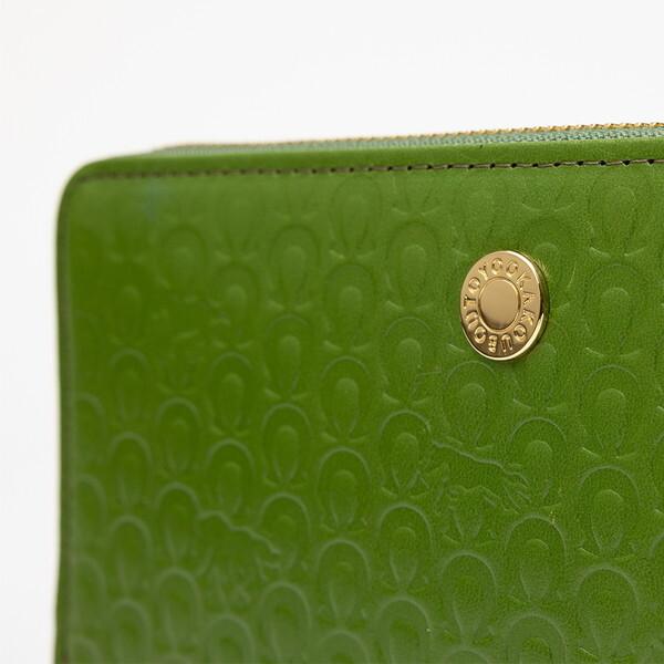 小田清 豊岡工房 馬型押しイタリアンレザーコインが分けられる長財布