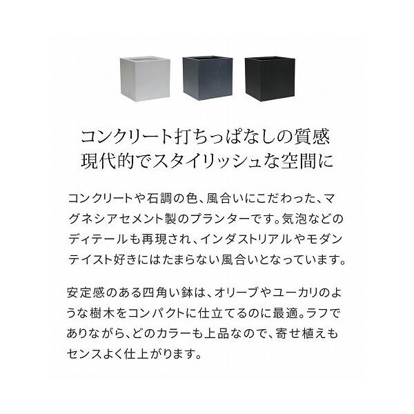 住まいスタイル TEX-500C-BLK マグネシアプランター TEXTURE(テクスチャー) 角型 幅50cm ブラック メーカー直送_2