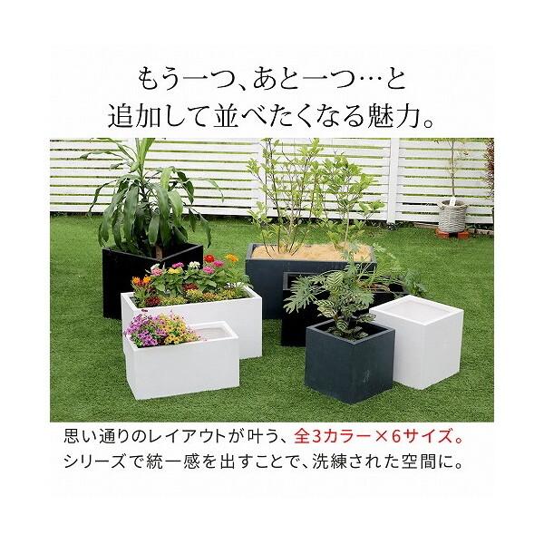 住まいスタイル TEX-500C-BLK マグネシアプランター TEXTURE(テクスチャー) 角型 幅50cm ブラック メーカー直送_8